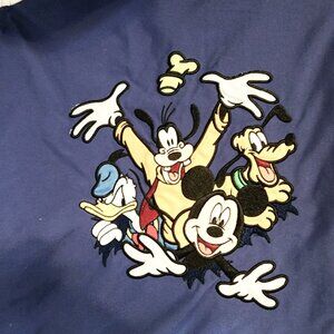 VTG Disney Park Kids Jacket Full Zip Lined Embroidered Mickey &Friend Sz XS 4/5